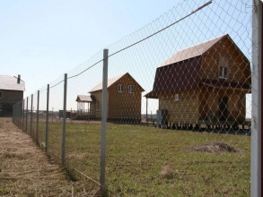 Забор из сетки рабицы в натяг с протяжкой арматуры 150 метров фото в Икше